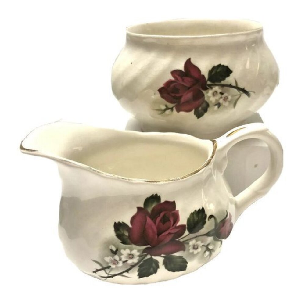 Vintage Stafforshire  Old Foley Sugar & Creamer
